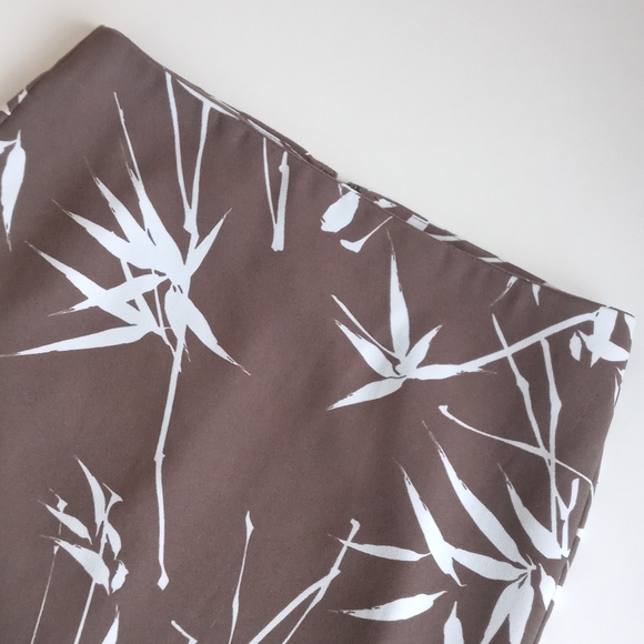 Banana Republic Women's Neutral Taupe Brown Cream Bamboo Straight Pencil Skirt 0 - Picture 3 of 9